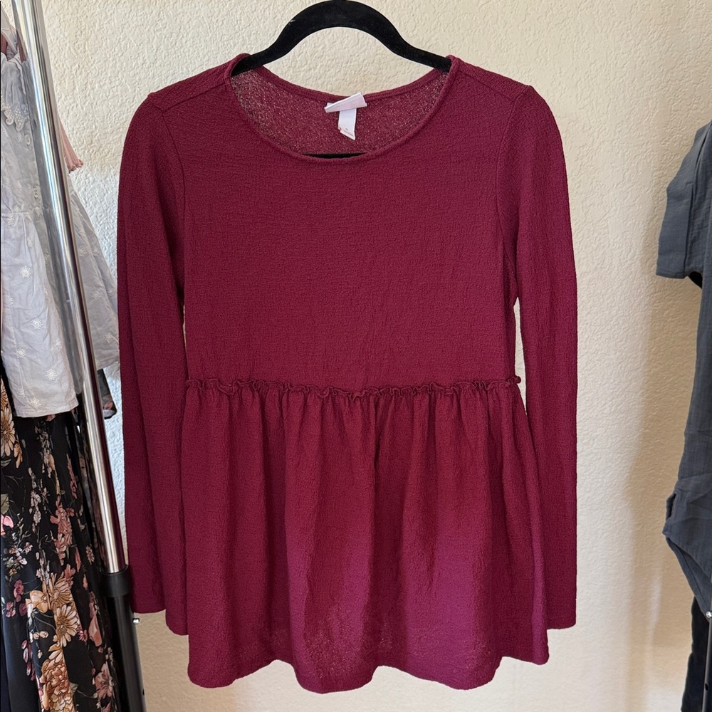 Isabel Maternity by Ingrid & Isabel Burgundy Long Sleeve Top